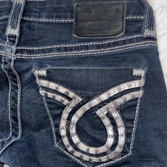 Big Star⭐️Jenae Ankle Skinny Black Label Stretch Dark Wash Jean 26R - Picture 10 of 16